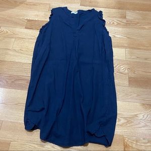 Blue linen dress